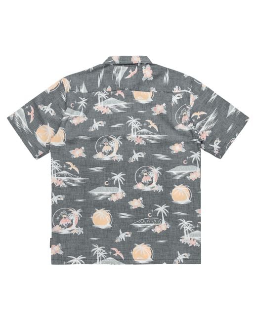 Quiksilver Gray Dna Destination Island Short Sleeve Shirt for men