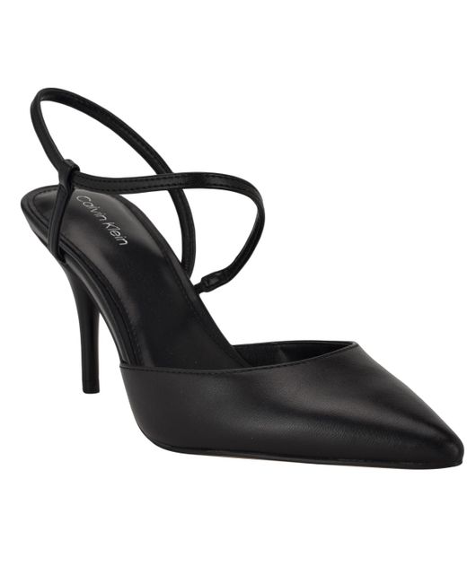 Calvin Klein Black Cordera Pointy Toe Stiletto Pumps