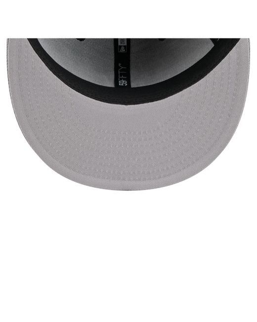KTZ Black Navy/gray New York Yankees Retro Pattern 59fifty Fitted Hat for men