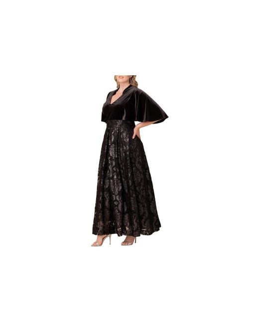 Kiyonna Black Plus Size Radiant Opulence Evening Gown