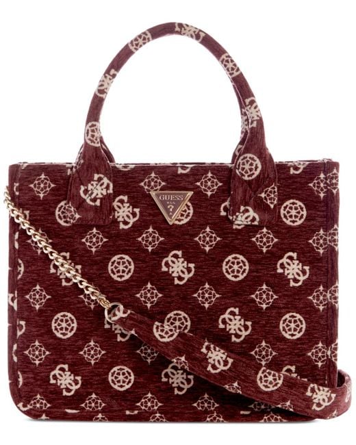 Guess Sevye Double Compartment Medium Tote in Red