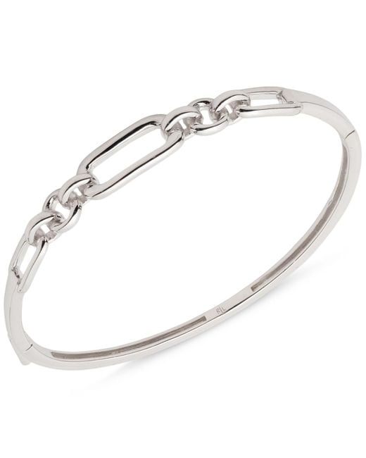 Ralph Lauren White Sterling Silver Link Bangle Bracelet
