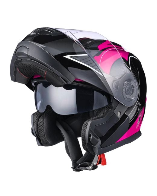 Ahr Black Run-m3 Modular Flip Up Helmet Full Face Dual Visor Dot Motorcycle Bike Xxl