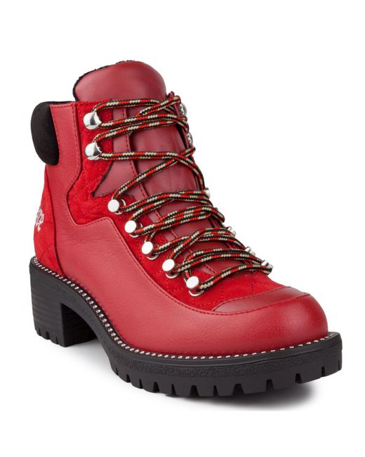 Juicy Couture Red Indulgence Fashion Hiker Boot