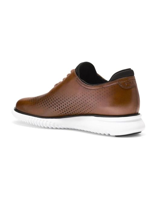 Cole Haan Brown 2.zerogrand Laser Wing Oxford Shoes for men