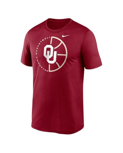 Nike Red Oklahoma Sooners Legend Basketball Icon Performance T-shirt for men
