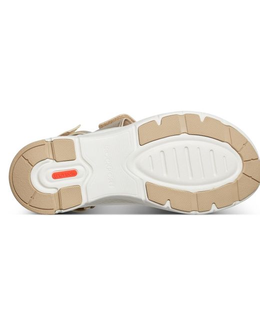 Rockport Metallic Qwera Open Toe Strappy Casual Wedge Sandals