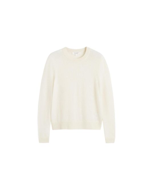Chinti & Parker White Chinti And Parker Cloud Cashmere Cropped Pullover