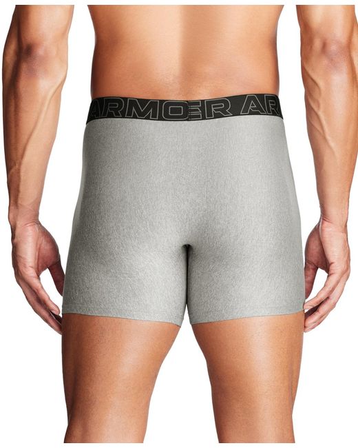 Under Armour Black 3-pack Performance Tech Solid 6" Boxer Briefs for men