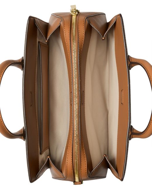 Michael Kors Brown Michael Laila Small Monogram Satchel