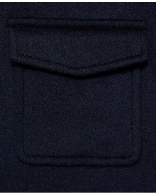 Mango Blue Pockets Detail Wool-blend Jacket