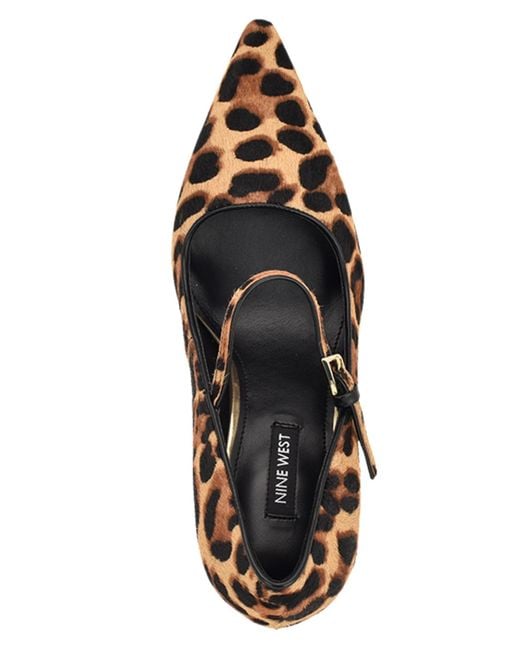 Nine West Brown Jinnie Mary Jane Stiletto Pumps