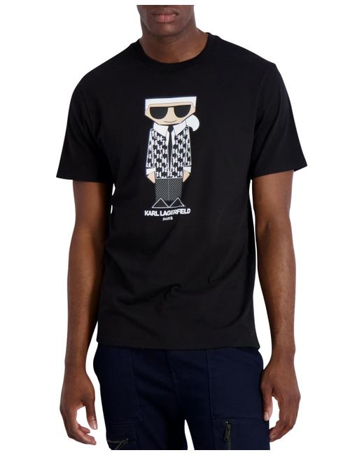Karl Lagerfeld Black Flat-head Karl Graphic T-shirt for men