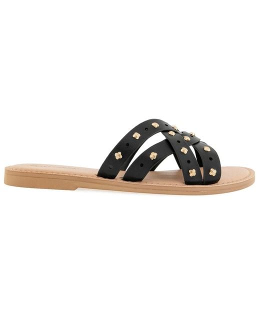 Splendid Brown Simon Studs Slide Sandal