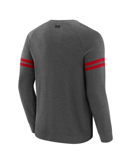 J. Palmer Gray San Francisco 49ers Players Lounge Raglan Tri-blend Sweatshirt for men