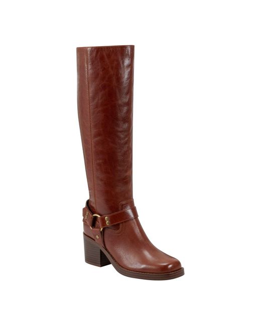 Marc Fisher Laile Block Heel Square Toe Dress Boots in Brown Lyst
