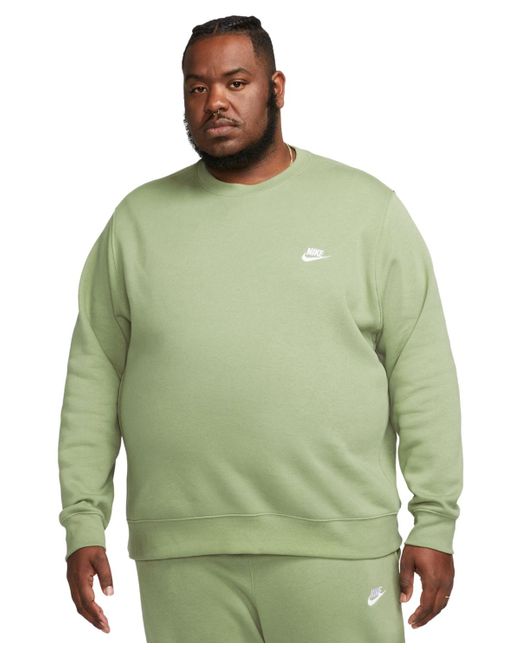 Nike Green Club Fleece Crew Sweatshirt for men