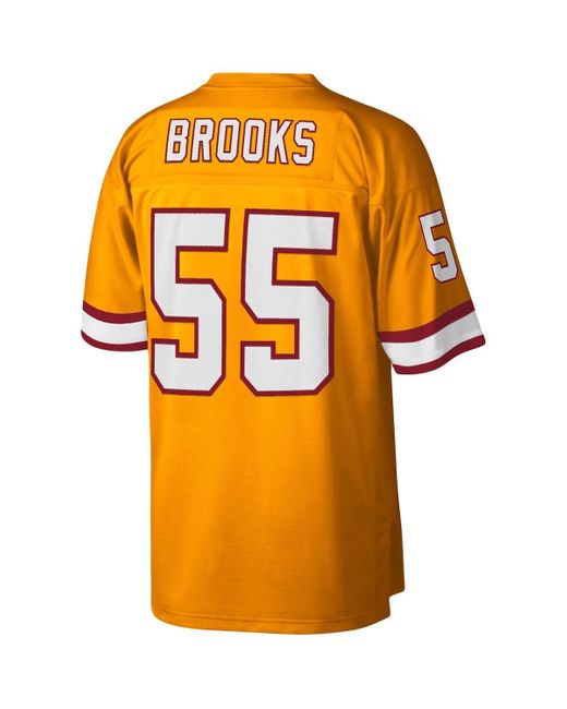 Mitchell & Ness Orange Derrick Brooks Tampa Bay Buccaneers Big And Tall 1995 Legacy Retired Player Jersey for men