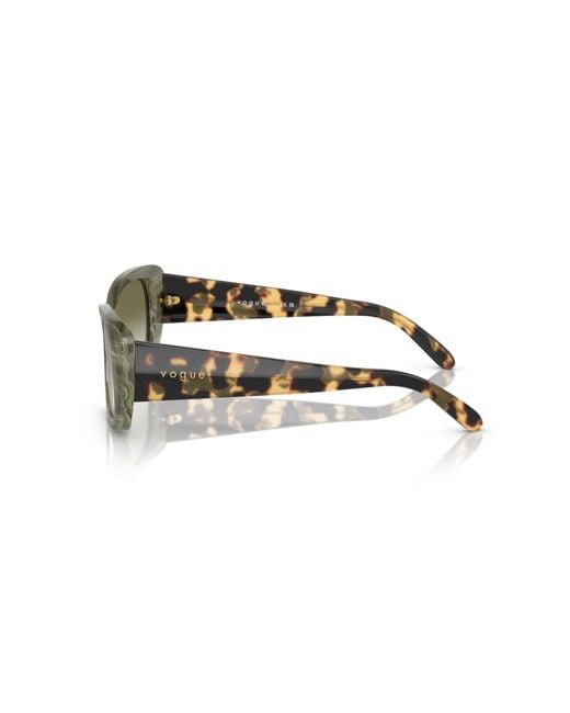 Vogue Eyewear Green Rectangle Sunglasses
