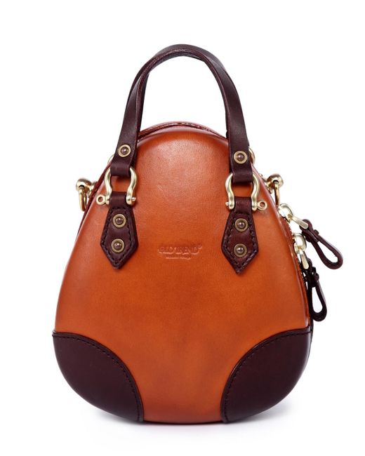 Old Trend Orange Genuine Leather Fairy Lantern Mini Satchel