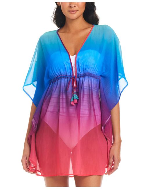 Bleu Rod Beattie Heat Of The Moment Caftan Swim Coverup in Blue Lyst