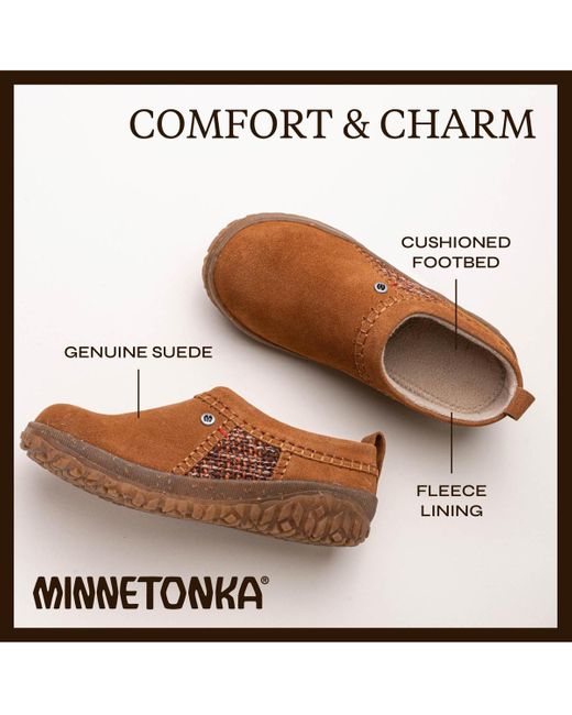 Minnetonka Brown Tamarra Suede Clogs