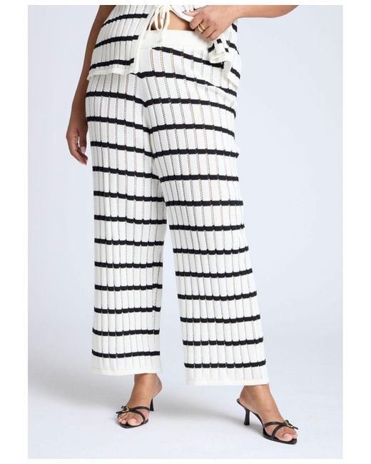 Eloquii White Sweater Pull On Pant