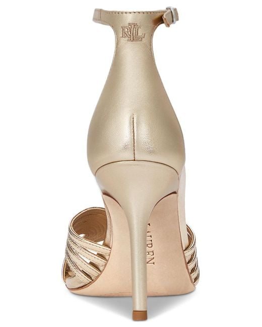 Ralph Lauren Metallic Allie Multi-strap Dress Sandals