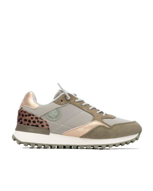 Xti Natural Lace-up Sneakers By