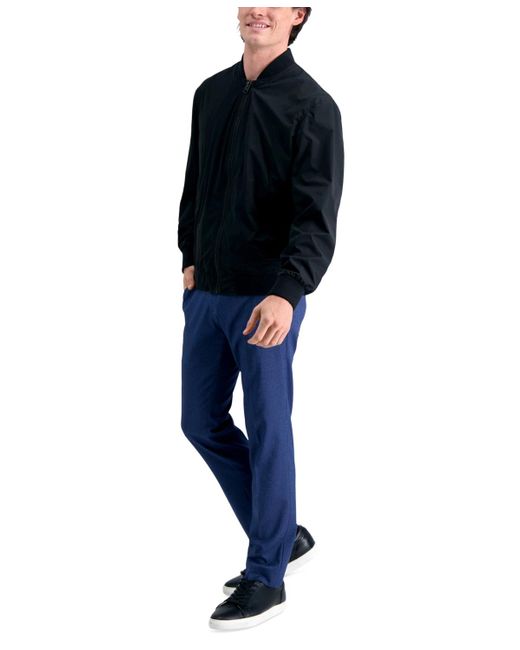 Kenneth Cole Blue Slim-fit Stretch Check Dress Pants for men