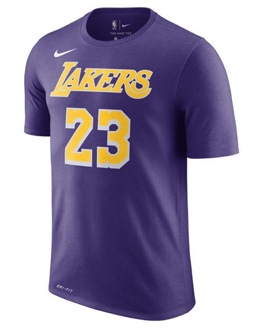 Lyst - Nike Lebron James Los Angeles Lakers Icon Player T-shirt in ...