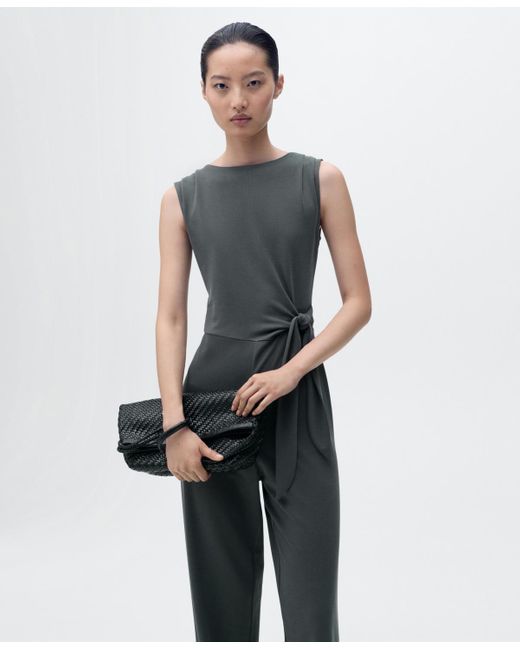 Mango Gray Long Knot Jumpsuit