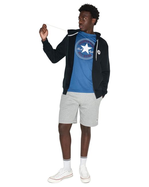 Converse Blue Chuck Patch Full-zip Regular-fit Hoodie for men