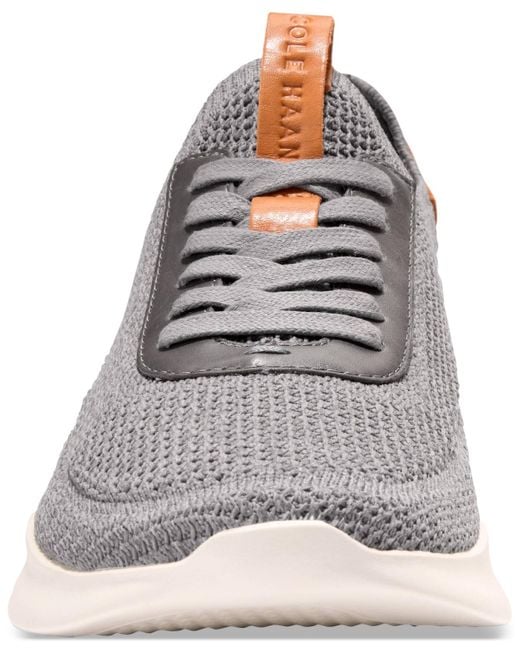 Cole Haan Gray Grand Crosscourt Stitchlite Runox Leather Sneaker for men