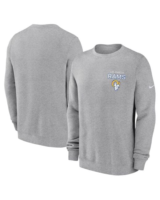 Nike Gray Indianapolis Colts Primetime Club Fleece Pullover Sweatshirt for men