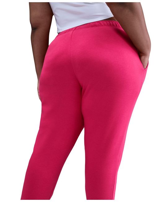 Nike Pink Plus Size Active Sportswear Club Mid-rise Fleece jogger Pants
