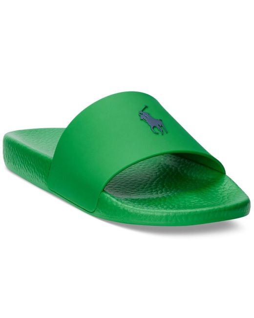 Polo Ralph Lauren Green Polo Slide Sandal for men