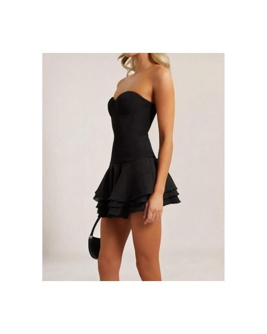 HEIRESS BEVERLY HILLS Corset Chiffon Flared Mini Dress in Black | Lyst HEIRESS BEVERLY HILLS Corset Chiffon Flared Mini Dress in Black | Lyst