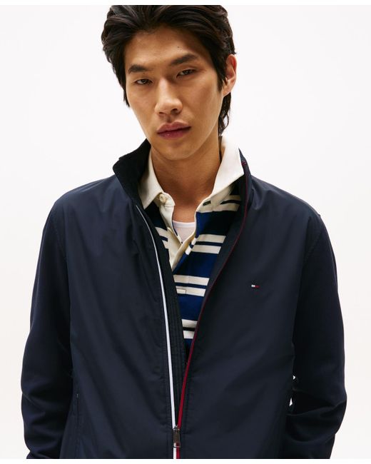 Tommy Hilfiger Blue Signature Zip-thru Harrington Jacket for men