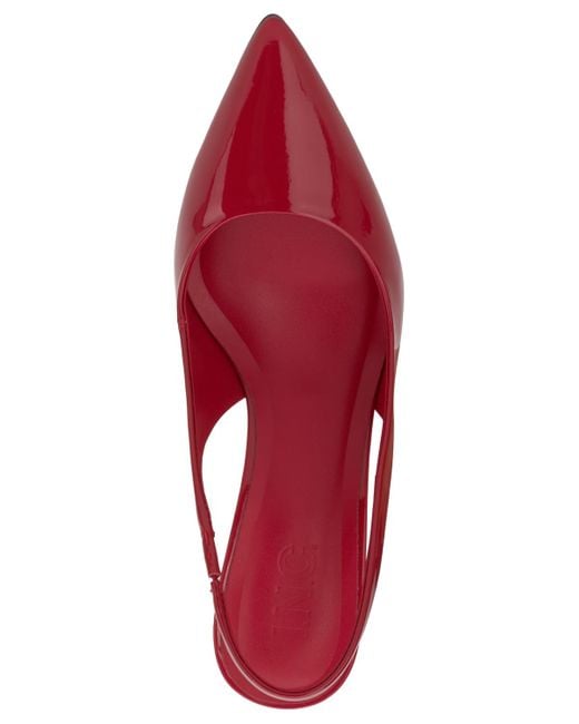 INC International Concepts Red Sairi Wedge Slingback Pumps
