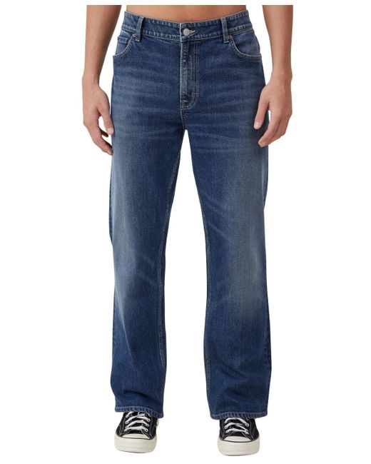 Cotton On Blue Relaxed Boot Cut Jean for men