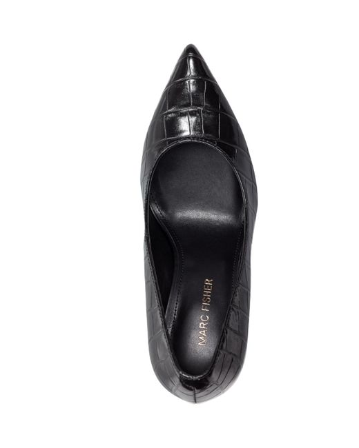 Marc Fisher Black Santal Tapered Stiletto Pumps