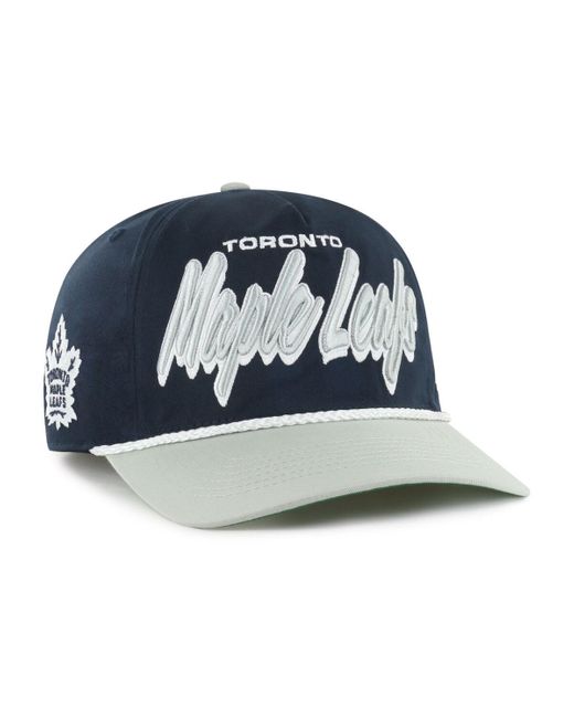 '47 Blue Navy/gray Toronto Maple Leaf's Dropshadow Rope Hitch Adjustable Hat for men