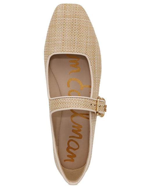 Sam Edelman Natural Michaela Buckled Mary Jane Flats
