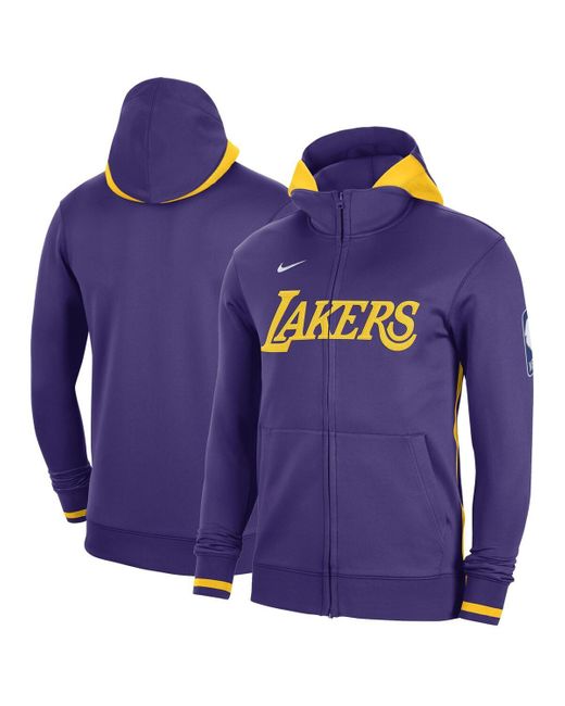 Nike Purple Los Angeles Lakers Authentic Showtime Performance Full-zip Hoodie for men
