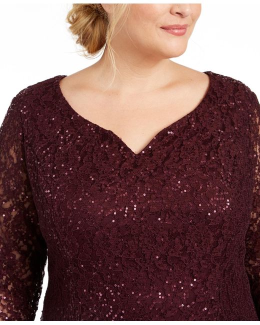 sl fashions plus size sequined lace dress SL FASHIONS Plus Size Dresses for Women