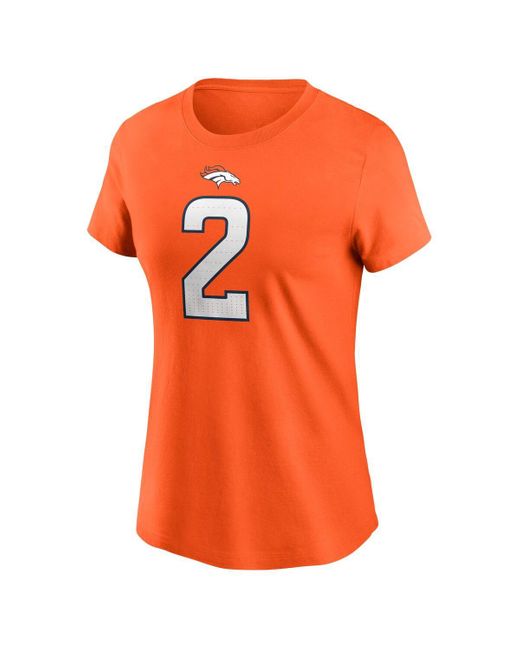 Nike Orange Patrick Surtain Ii Denver Broncos Player Name Number T-shirt