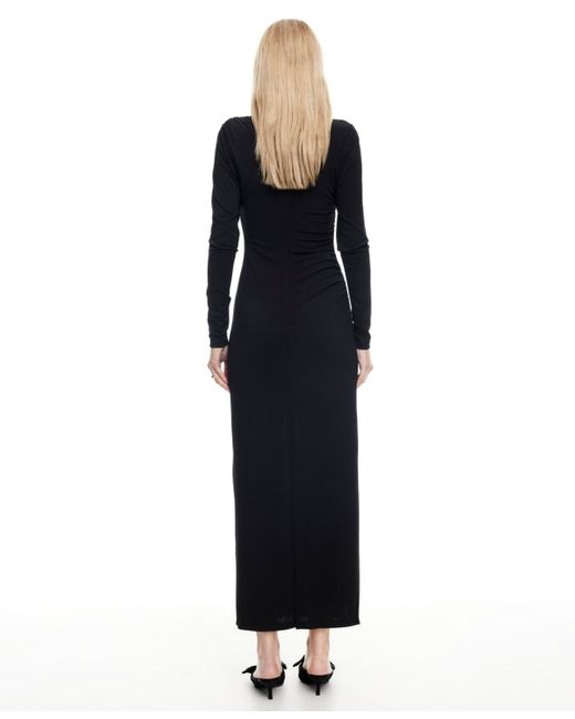 Lioness Black Contour Maxi Pull-on Dress