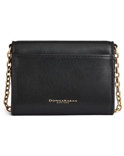 Donna Karan Black Malverne String Wallet