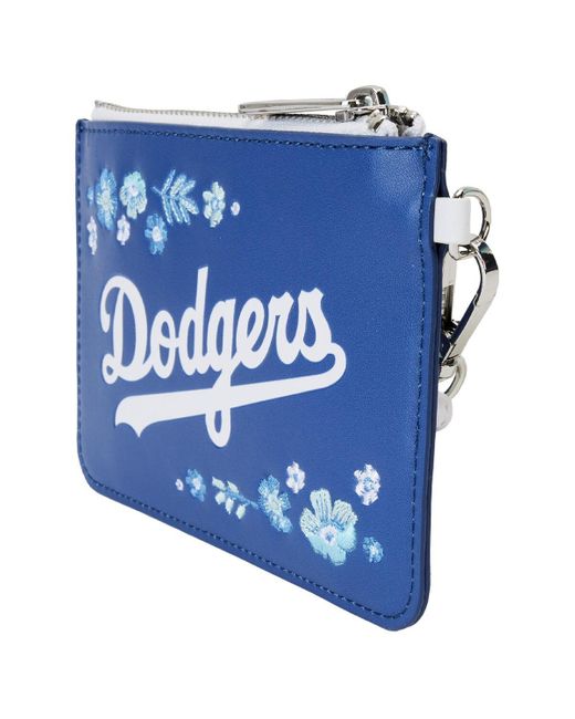 Loungefly Blue Los Angeles Dodgers Floral Wrist Clutch